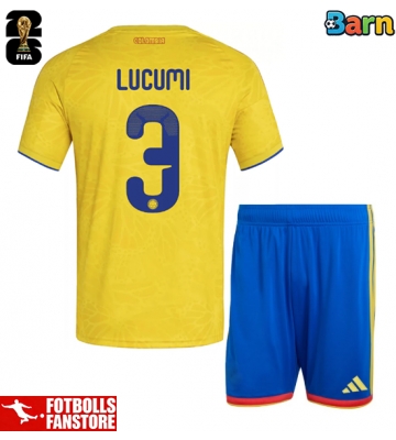 Colombia Jhon Lucumi #3 Hemmatröja Barn VM 2026 Kortärmad (+ Korta byxor)